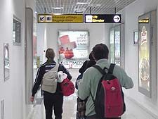 Arrival at Belgrade airport in Serbia
