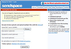 upload photos for the urologist using SendSpace