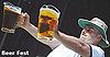 Belgrade Beer Fest: men's beer stein holding competition